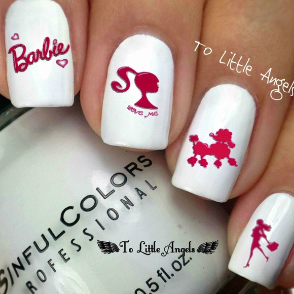 barbie nail sticker